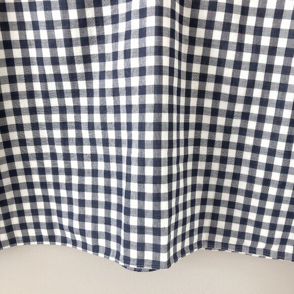 Theory blue checkered gingham blouse small - Picture 15 of 16